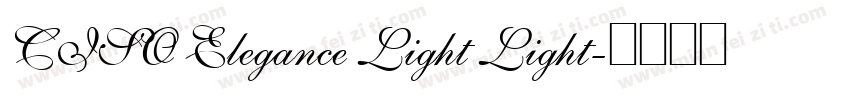 CISO Elegance Light Light字体转换